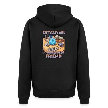 GemStoneCrafts Cadeau de cristaux enchantés - Veste à capuche bio Premium Unisexe - noir - Dos - Nico (187cm)
