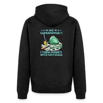 T-shirt Fans de cristal Cultiver soi-même de - Veste à capuche bio Premium Unisexe - noir - Dos - Nico (187cm)