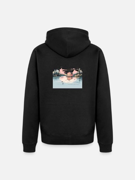 Sauna T Finsk sauna velvære for badstugjengere - Premium økologisk unisex-hettejakke - svart
