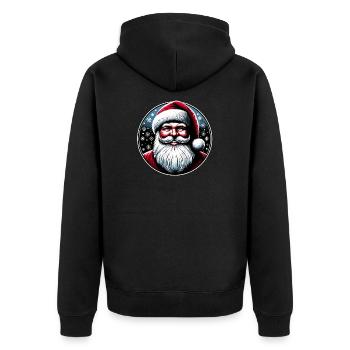 Père Noël design drôle cadeau pour les amoureux de Noël - Veste à capuche bio Premium Unisexe - noir - Dos - Nico (187cm)