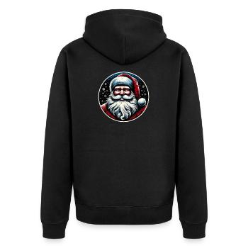 Père Noël design drôle cadeau pour les amoureux de Noël - Veste à capuche bio Premium Unisexe - noir - Dos - Nico (187cm)