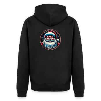 Père Noël design drôle cadeau pour les amoureux de Noël - Veste à capuche bio Premium Unisexe - noir - Dos - Nico (187cm)