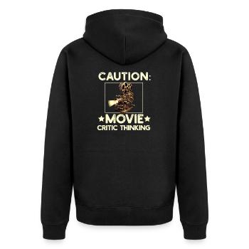 Critique de cinéma Cinéphile Cinéphile Amant Drôle Critique - Veste à capuche bio Premium Unisexe - noir - Dos - Nico (187cm)