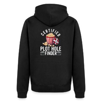 Critique de cinéma Cinéphile Cinéphile Amant Drôle Critique - Veste à capuche bio Premium Unisexe - noir - Dos - Nico (187cm)