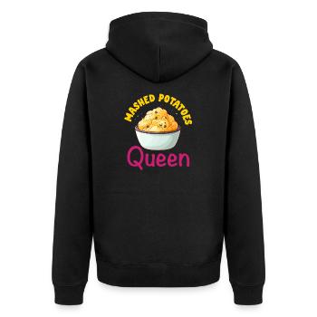 Amateur de purée de pommes de terre Nourriture de pommes de terre au beurre drôle - Veste à capuche bio Premium Unisexe - noir - Dos - Nico (187cm)