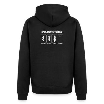 Busfahrer Geschenk Schichtarbeiter Busfahrer - Unisex Premium Bio Zip Hoodie - Schwarz - Hinten - Nico (187cm)