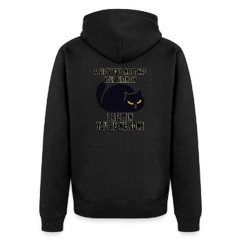 Chats Cadeau Propriétaires de chats Cyniques Chats - Veste à capuche bio Premium Unisexe - noir - Dos - Nico (187cm)