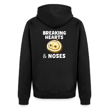 Durian Fruit Lover Drôle Durio Zibethinus Hommes - Veste à capuche bio Premium Unisexe - noir - Dos - Nico (187cm)