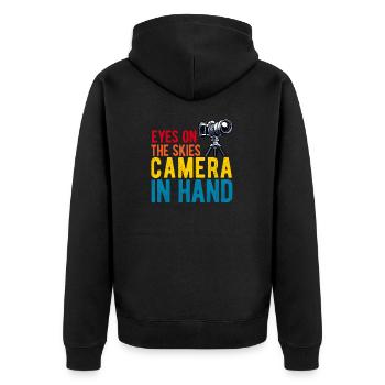 Astrophotography Astrophotographer Astronomy - Unisex Premium Organic Zip Hoodie - black - Back - Nico (187cm)