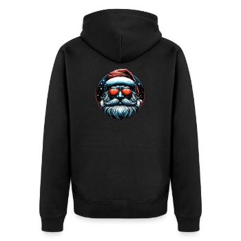 Père Noël moderne Cyber Punk design drôle cadeau - Veste à capuche bio Premium Unisexe - noir - Dos - Nico (187cm)