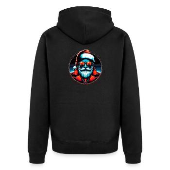Père Noël moderne Cyber Punk design drôle cadeau - Veste à capuche bio Premium Unisexe - noir - Dos - Nico (187cm)