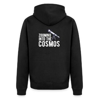Astrophotography Astrophotographer Astronomy - Unisex Premium Organic Zip Hoodie - black - Back - Nico (187cm)