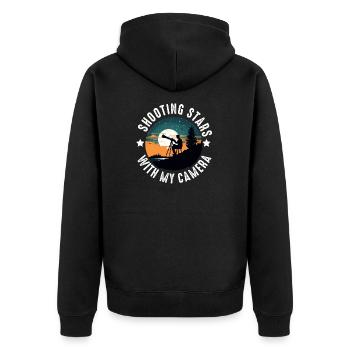 Astrophotography Astrophotographer Astronomy - Unisex Premium Organic Zip Hoodie - black - Back - Nico (187cm)