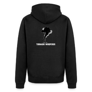 Tornado Chaser Storm Chasing Men Women Kids - Unisex Premium Organic Zip Hoodie - black - Back - Nico (187cm)