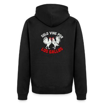 Gallero Pelea De Gallos Hombre Papá Padre Tío - Unisex Premium Organic Zip Hoodie - black - Back - Nico (187cm)