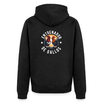 Gallero Pelea De Gallos Hombre Papá Padre Tío - Unisex Premium Organic Zip Hoodie - black - Back - Nico (187cm)