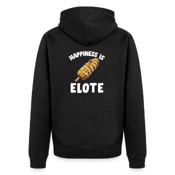 Elote Girl Women Elote Mexican Corn Food Comida - Unisex Premium Organic Zip Hoodie - black - Back - Nico (187cm)