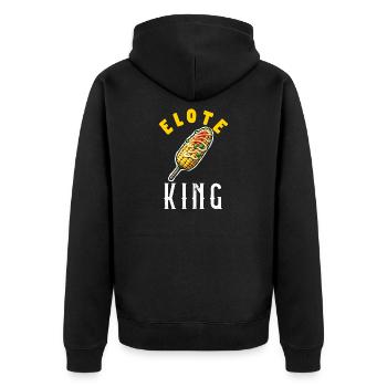 Elote Girl Women Elote Mexican Corn Food Comida - Unisex Premium Organic Zip Hoodie - black - Back - Nico (187cm)