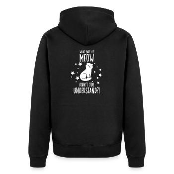 Propriétaire de chat motif chats fan propriétaire - Veste à capuche bio Premium Unisexe - noir - Dos - Nico (187cm)