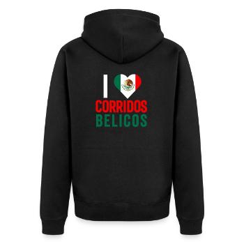 Corridos Belicos Tumbados Merch Camiseta Música - Veste à capuche bio Premium Unisexe - noir - Dos - Nico (187cm)