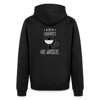 Costume de chat amusant propriétaire de chat - Veste à capuche bio Premium Unisexe - noir - Dos - Nico (187cm)