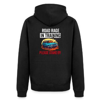 Neue Fahrschüler Mädchen Frauen Mutter Tochter - Unisex Premium Bio Zip Hoodie - Schwarz - Hinten - Nico (187cm)