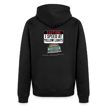 Neue Fahrschüler Mädchen Frauen Mutter Tochter - Unisex Premium Bio Zip Hoodie - Schwarz - Hinten - Nico (187cm)