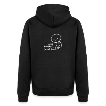 Cadeau mignon pour les propriétaires de chiens - Veste à capuche bio Premium Unisexe - noir - Dos - Nico (187cm)