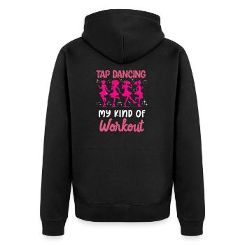 Tap Dance Teacher Appreciation For Women Girls - Unisex Premium Organic Zip Hoodie - black - Back - Nico (187cm)