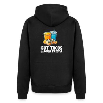 Tacos & Agua Fresca Fun Amateur de cuisine mexicaine Comida - Veste à capuche bio Premium Unisexe - noir - Dos - Nico (187cm)