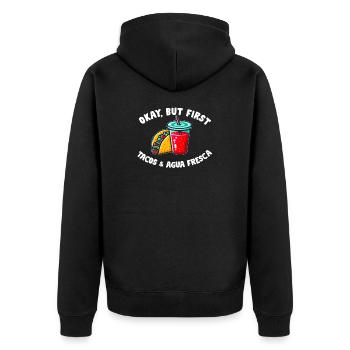 Tacos & Agua Fresca Fun Amateur de cuisine mexicaine Comida - Veste à capuche bio Premium Unisexe - noir - Dos - Nico (187cm)