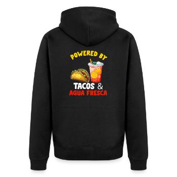 Tacos & Agua Fresca Fun Amateur de cuisine mexicaine Comida - Veste à capuche bio Premium Unisexe - noir - Dos - Nico (187cm)