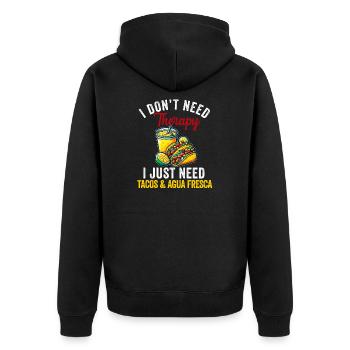 Tacos & Agua Fresca Fun Amateur de cuisine mexicaine Comida - Veste à capuche bio Premium Unisexe - noir - Dos - Nico (187cm)