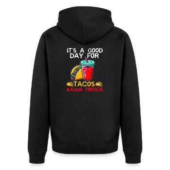 Tacos & Agua Fresca Fun Amateur de cuisine mexicaine Comida - Veste à capuche bio Premium Unisexe - noir - Dos - Nico (187cm)