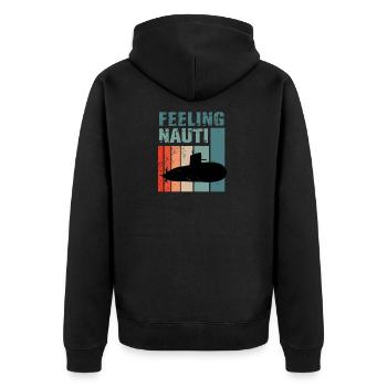 Drôle de hobby casquette de marin capitaine de - Veste à capuche bio Premium Unisexe - noir - Dos - Nico (187cm)