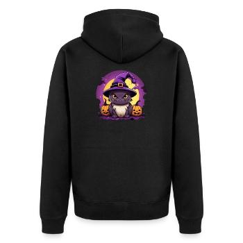 Costume d'Halloween pour chat méchant Chat kawaii - Veste à capuche bio Premium Unisexe - noir - Dos - Nico (187cm)