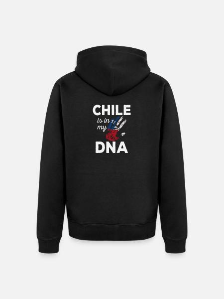 chile print - Unisex Premium Organic Zip Hoodie - black