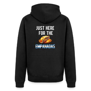 Argentinien Argentinische Flagge Männer Damen Camisa - Unisex Premium Bio Zip Hoodie - Schwarz - Hinten - Nico (187cm)