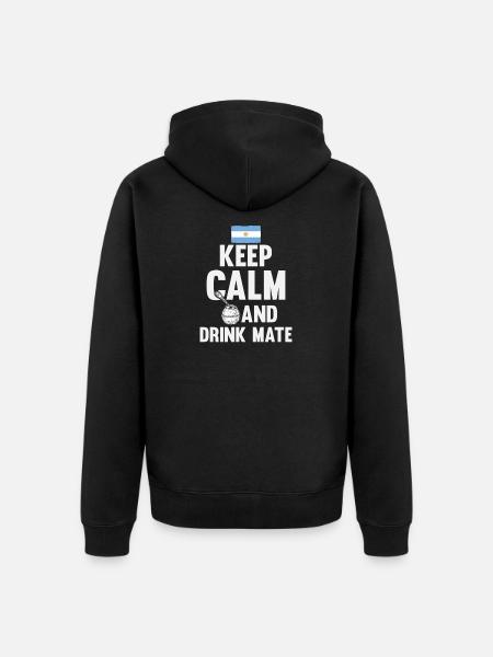 funny argentina saying print - Unisex Premium Organic Zip Hoodie - black