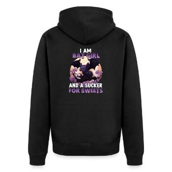 Halloween Costume Bat Girl Kawaii Anime Cosplay - Veste à capuche bio Premium Unisexe - noir - Dos - Nico (187cm)