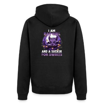 Halloween Costume Bat Girl Cosplay Kawaii - Veste à capuche bio Premium Unisexe - noir - Dos - Nico (187cm)