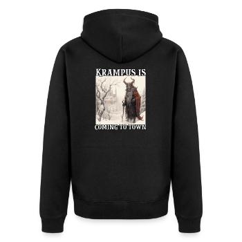 Krampus Père Noël T Personnage de légende - Veste à capuche bio Premium Unisexe - noir - Dos - Nico (187cm)