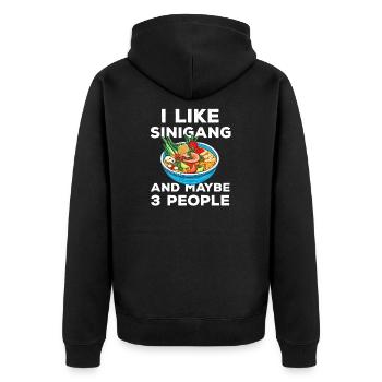Philippines Philippines Femmes Hommes Cuisine philippine - Veste à capuche bio Premium Unisexe - noir - Dos - Nico (187cm)