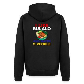 Philippines Philippines Femmes Hommes Cuisine philippine - Veste à capuche bio Premium Unisexe - noir - Dos - Nico (187cm)