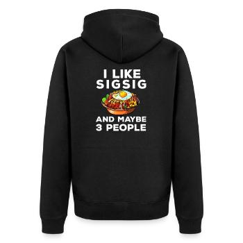 Philippines Philippines Femmes Hommes Cuisine philippine - Veste à capuche bio Premium Unisexe - noir - Dos - Nico (187cm)