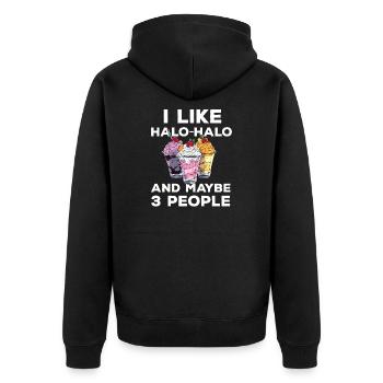 Philippines Philippines Femmes Hommes Cuisine philippine - Veste à capuche bio Premium Unisexe - noir - Dos - Nico (187cm)
