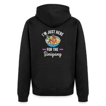 Philippines Philippines Femmes Hommes Cuisine philippine - Veste à capuche bio Premium Unisexe - noir - Dos - Nico (187cm)