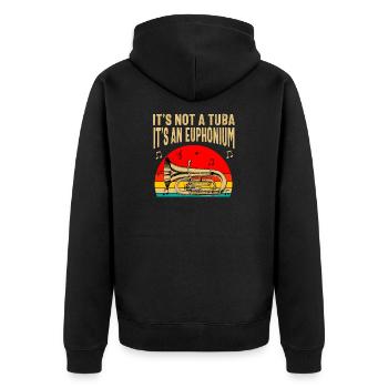 Lustiger Euphoniumspieler für Männer Frauen Euphonist - Unisex Premium Bio Zip Hoodie - Schwarz - Hinten - Nico (187cm)