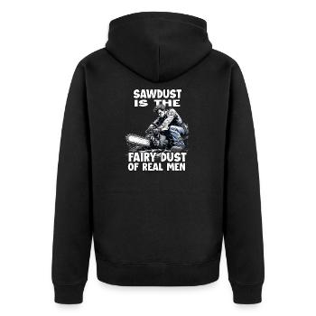 T-shirt amusant de bûcheron pour les forestiers - Veste à capuche bio Premium Unisexe - noir - Dos - Nico (187cm)