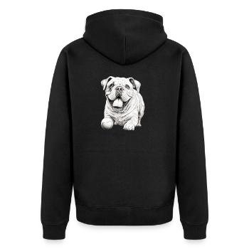 Bouledogues anglais Dog Holder T Dog Walking - Veste à capuche bio Premium Unisexe - noir - Dos - Nico (187cm)